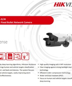 Alternative view of Hikvision IP bullet camera DS-2CD2T43G2-4I(4mm), 4MP,, 80m IR, AcuSense