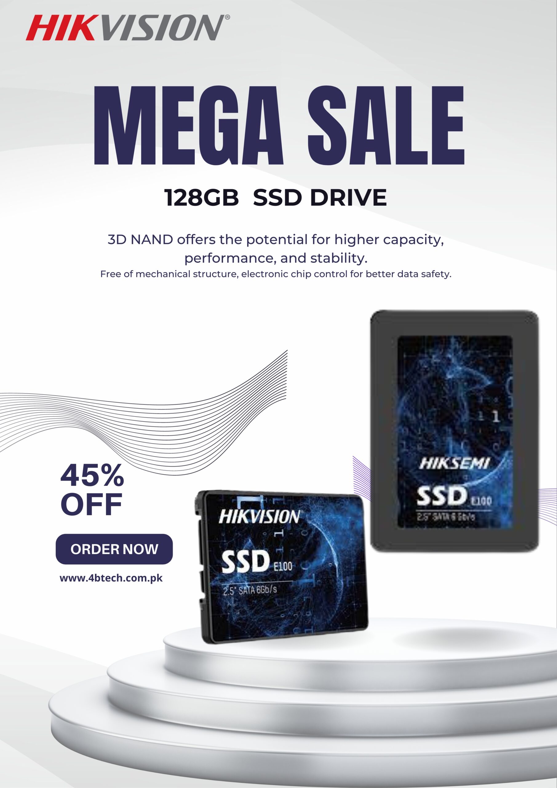 white grey electronic sale promotion poster