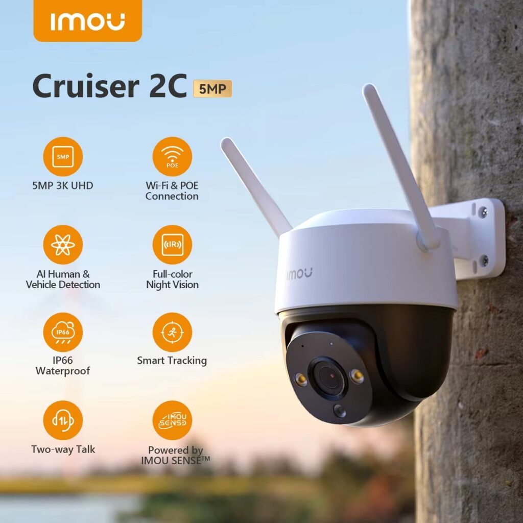 IMOU CRUISER 2C 5MP 3K Smart Tracking | Al Human & Vehicle Detection ...