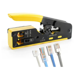 RJ45 Ethernet Crimping Tool with Cutter – CAT5/CAT6/CAT7 Multi-Function Network Crimper